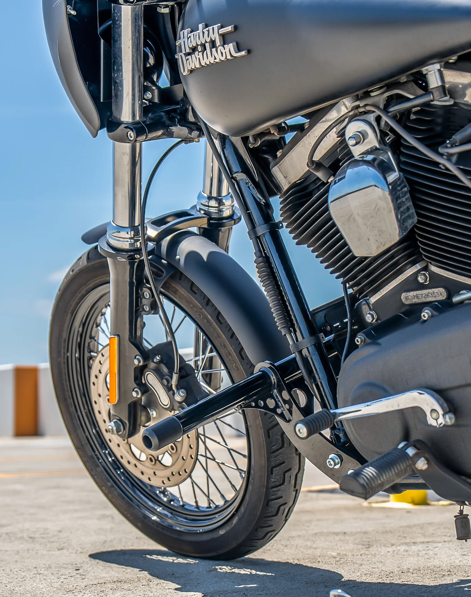 Viking Grimsteel Crash Bar/ Engine Guard for Harley Dyna Fat Bob FXDF/SE Gloss Black - Image 6