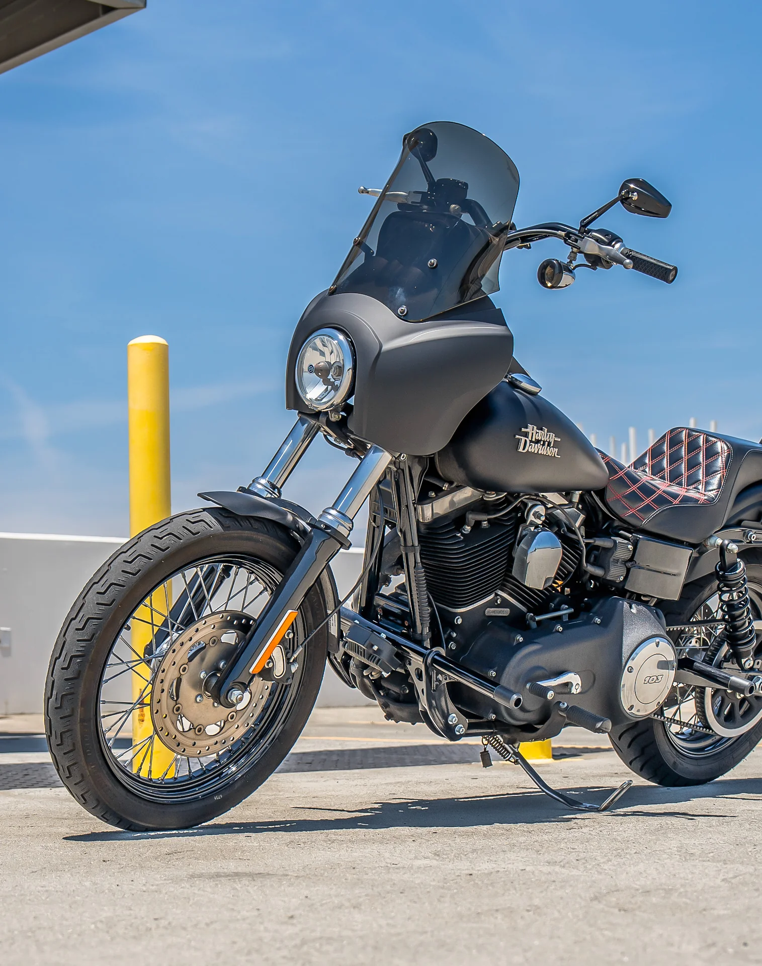 Viking Grimsteel Crash Bar/ Engine Guard for Harley Dyna Street Bob FXDB/I Gloss Black - Image 4