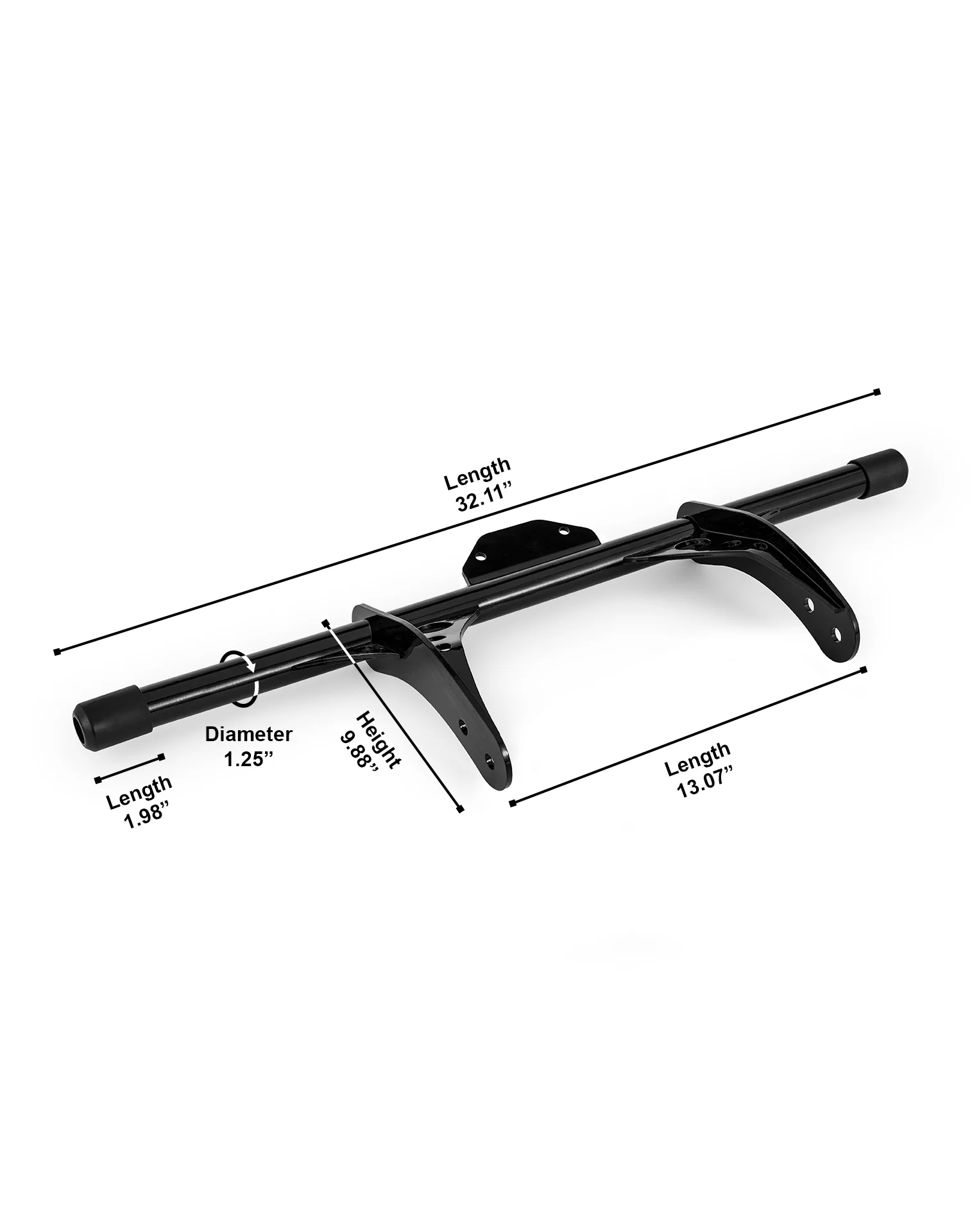 Viking Grimsteel Crash Bar/ Engine Guard for Harley Dyna Street Bob FXDB/I Gloss Black - Image 8