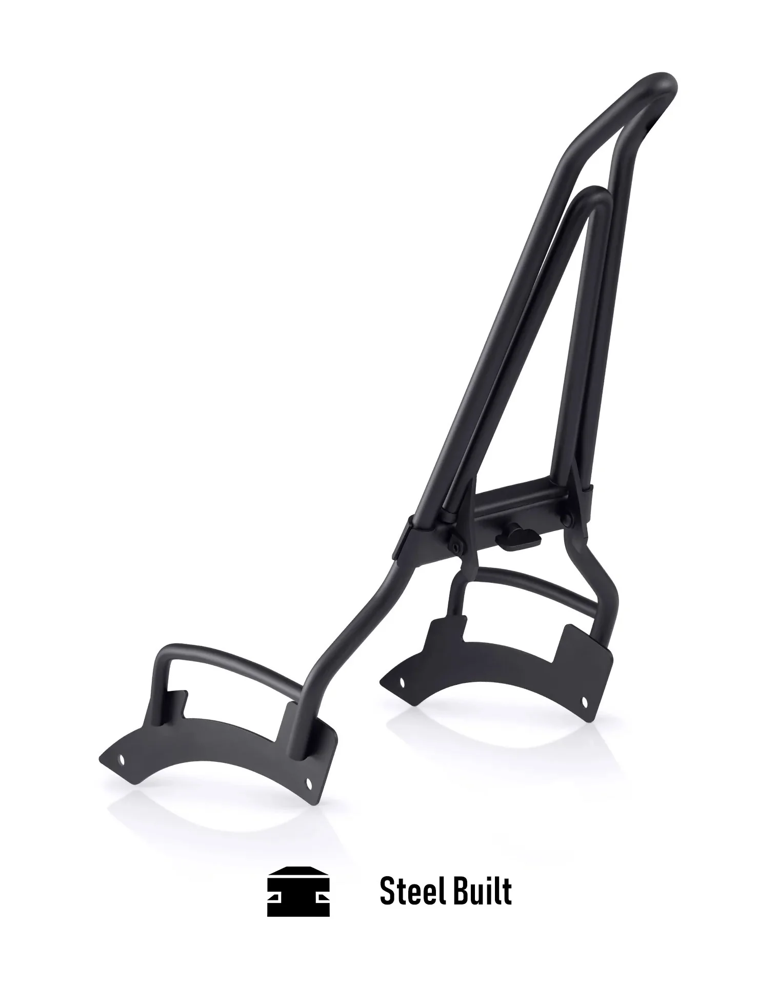 Iron Born Blade 25" Sissy Bar with Foldable Luggage Rack for 2025+ Indian 101 Scout Matte Black - Image 11
