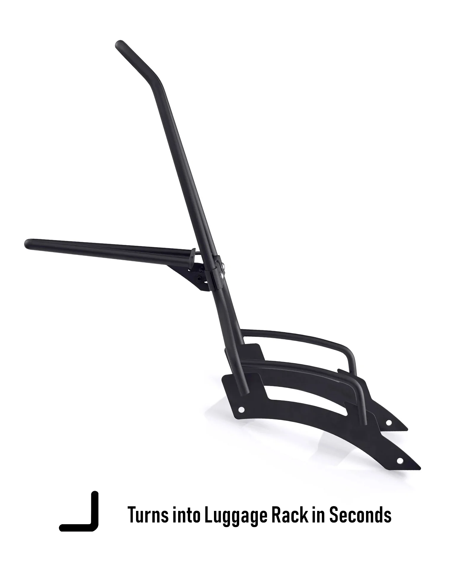 Iron Born Blade 25" Sissy Bar with Foldable Luggage Rack for 2025+ Indian 101 Scout Matte Black - Image 9