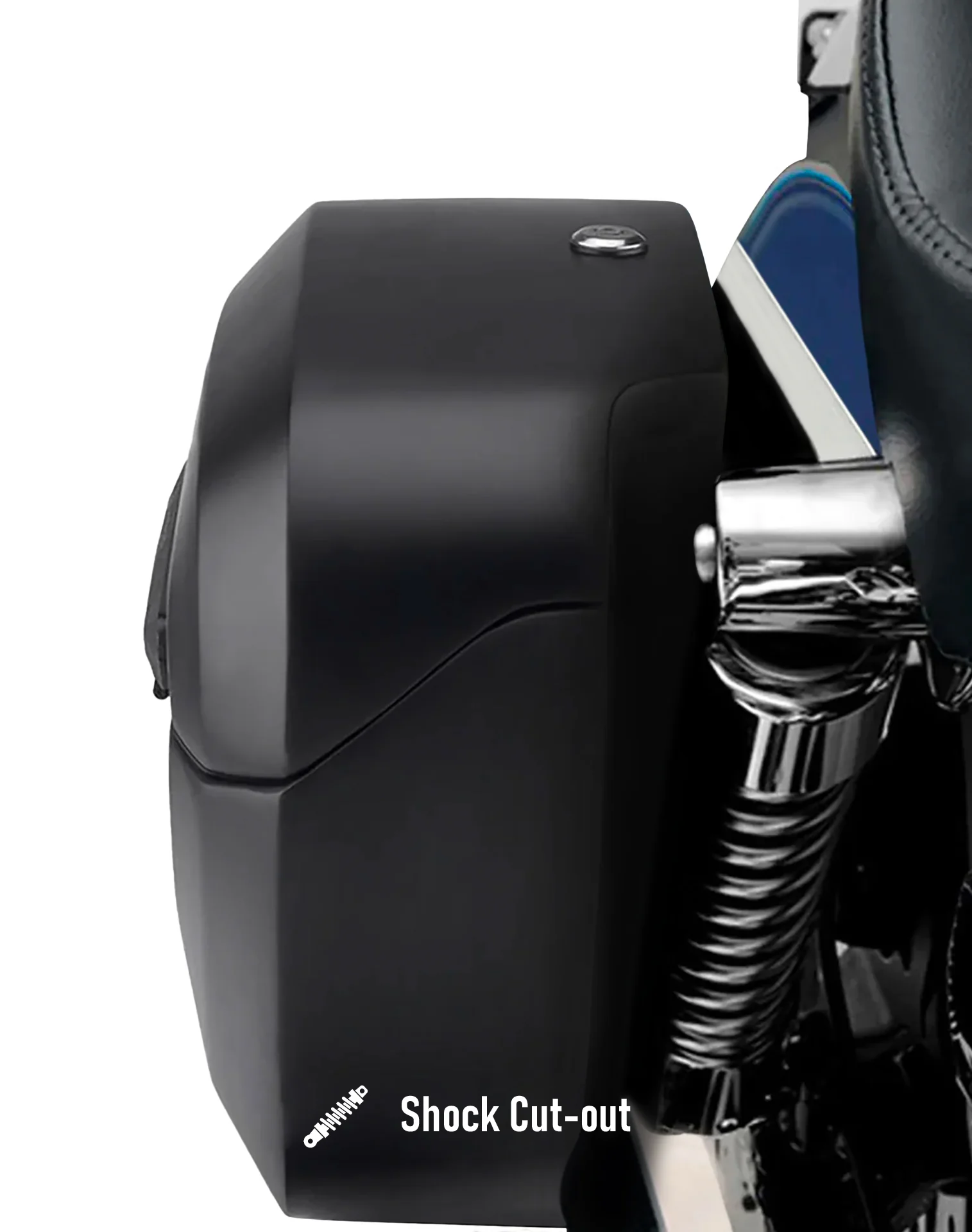 36L - Lamellar Raven Extra Large Shock Cutout Matte Motorcycle Hard Saddlebags for Harley Dyna Street Bob FXDB/I - Image 7