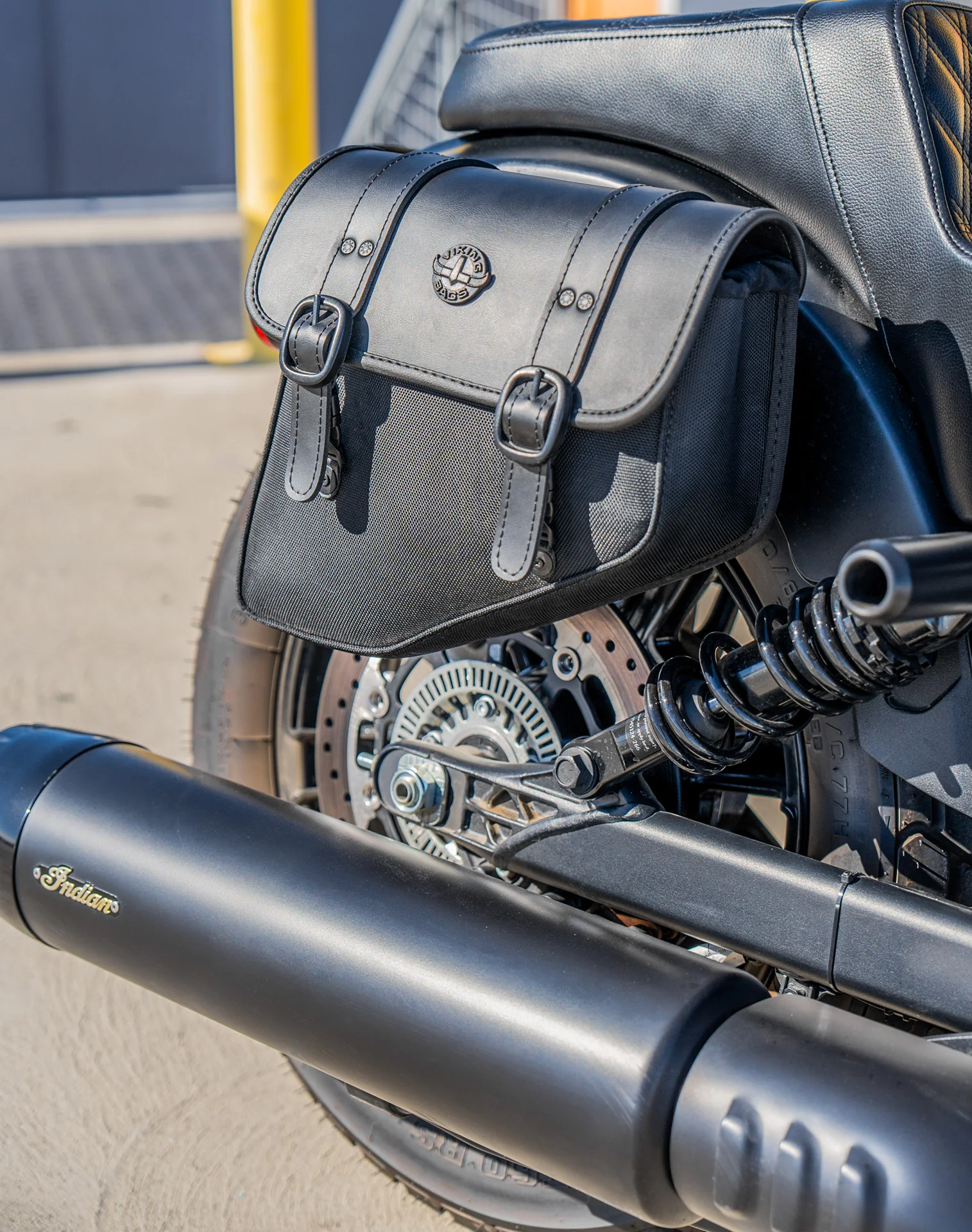 8L - Pony Indian 101 Scout 2025+ Leather Motorcycle Saddlebags - Image 5