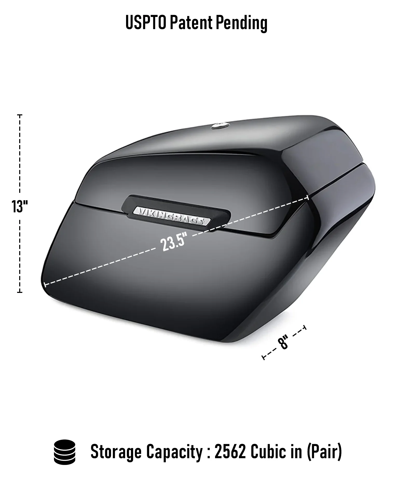 42L - Baldur Extra Large Painted Motorcycle Hard Saddlebags for Harley Softail Deluxe FLSTN/I - Image 7