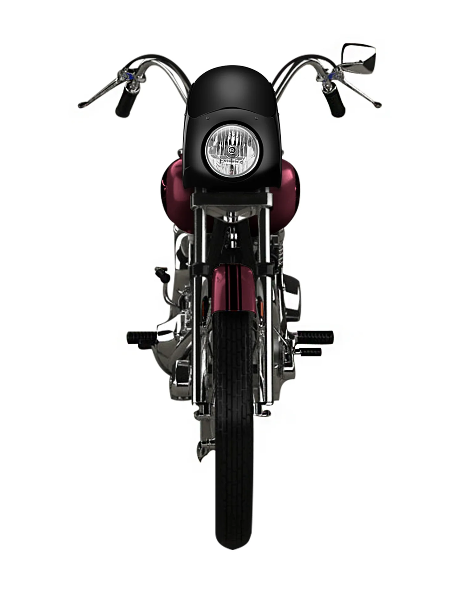Viking Bronco Motorcycle Fairing For Harley Dyna Super Glide FXD Gloss Black - Image 3
