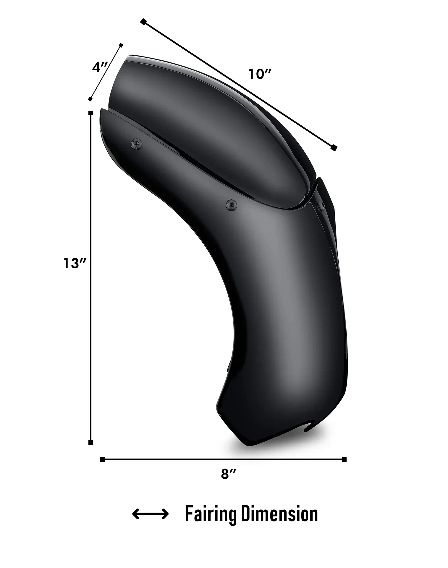 Viking Bronco Motorcycle Fairing For Harley Dyna Super Glide FXD Gloss Black - Image 4