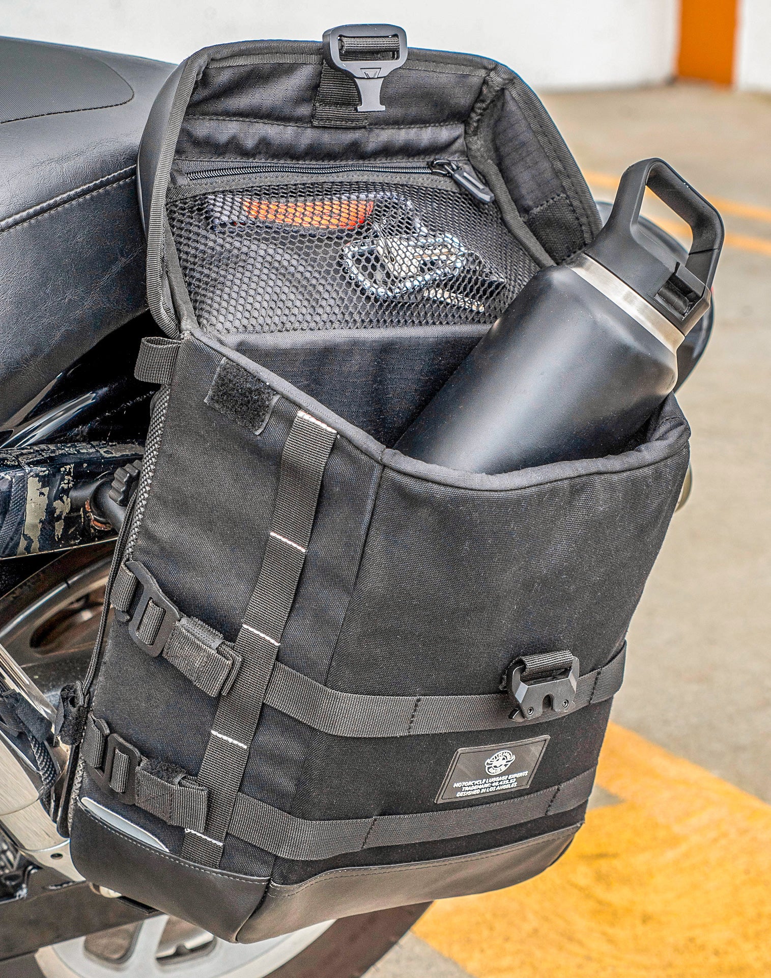 15L - Incognito Quick Mount Medium Solo Motorcycle Saddlebag (Left Only) for Harley Dyna Fat Bob FXDF/SE - Image 6