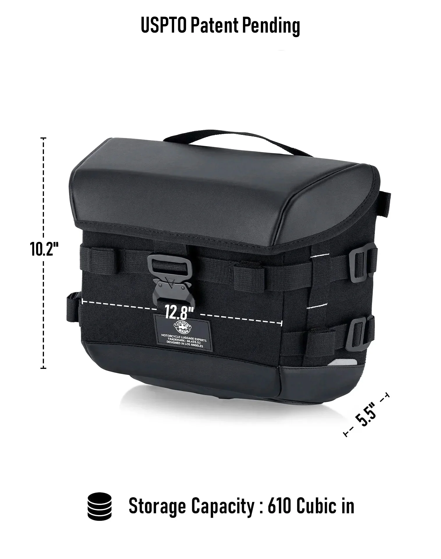 10L - Incognito Quick Mount Small Solo Saddlebag (Right Only) for Harley Dyna Low Rider S FXDLS - Image 7