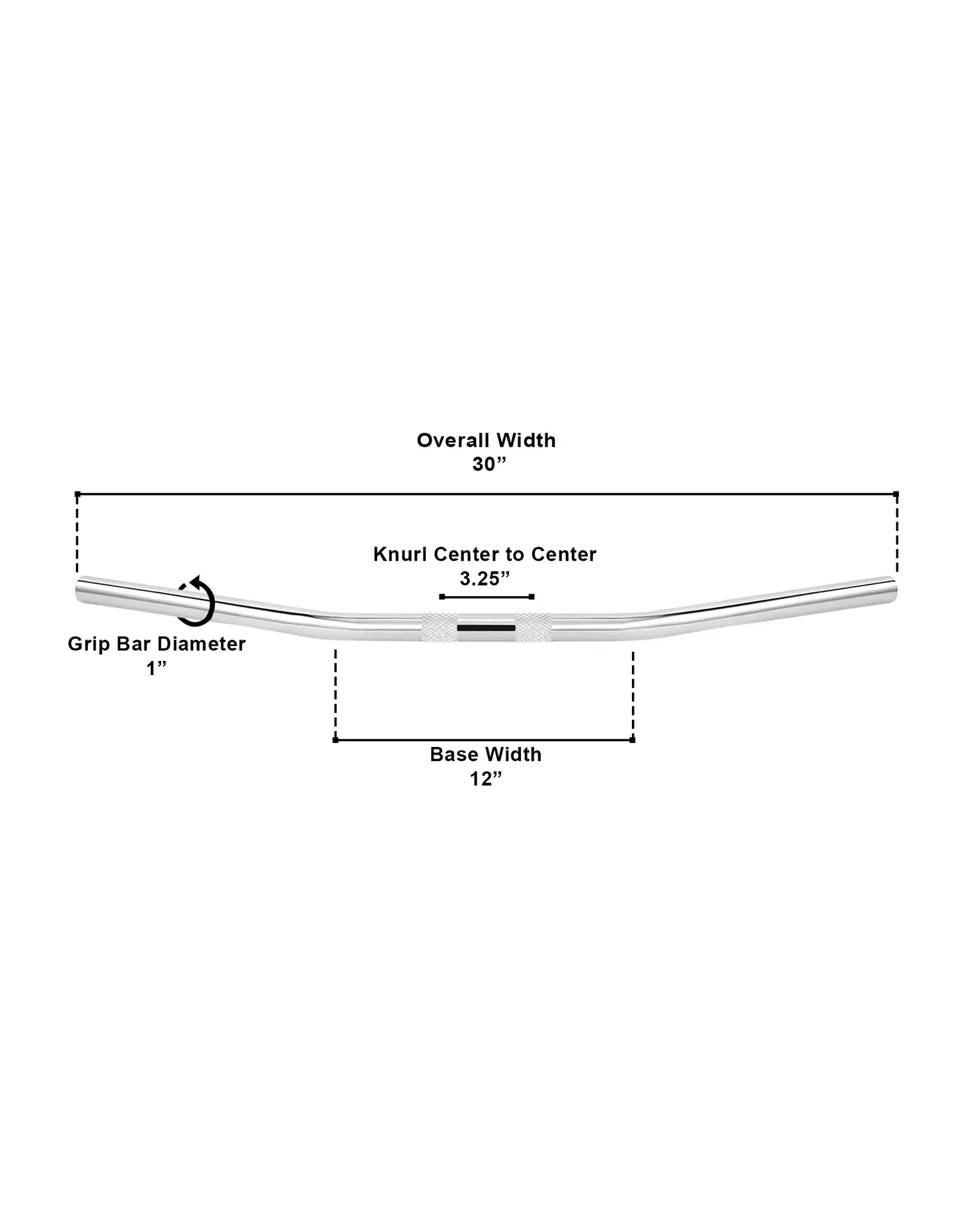Viking Iron Born Drag Handlebar For Harley Dyna Super Glide FXD Chrome - Image 3
