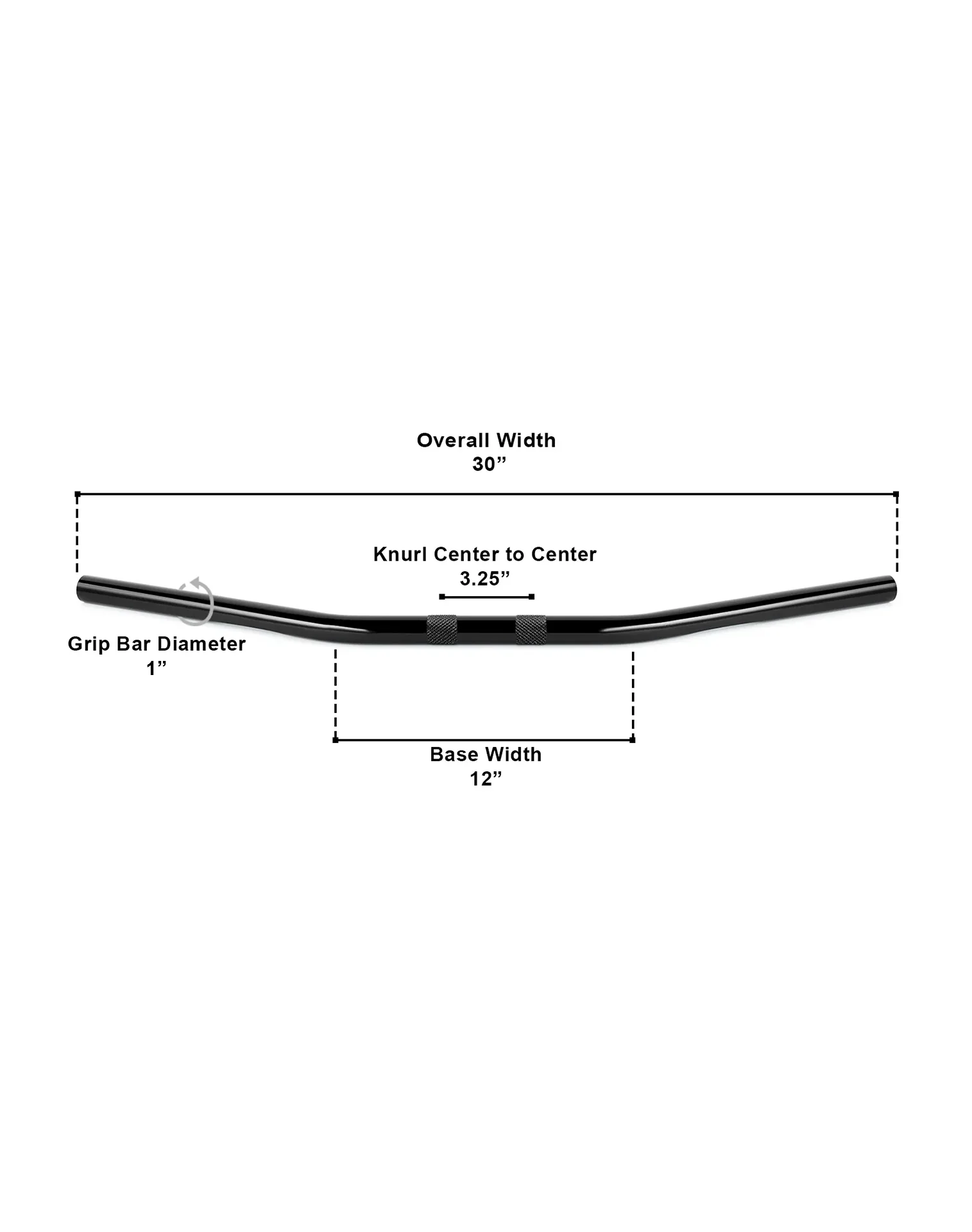Viking Iron Born Drag Handlebar For Harley Dyna Super Glide FXD Gloss Black - Image 3