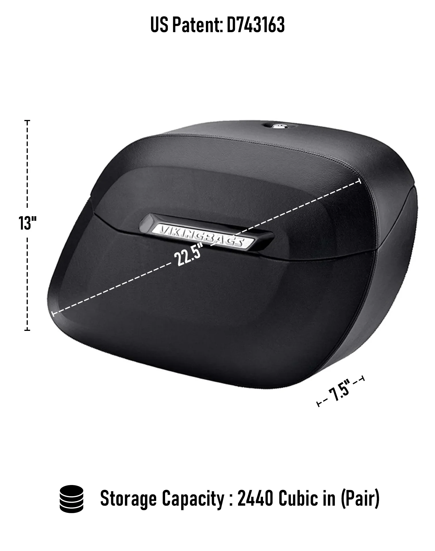 40L - Lamellar Raven Extra Large Leather Covered Motorcycle Hard Saddlebags for Harley Softail Night Train FXSTB/I - Image 3