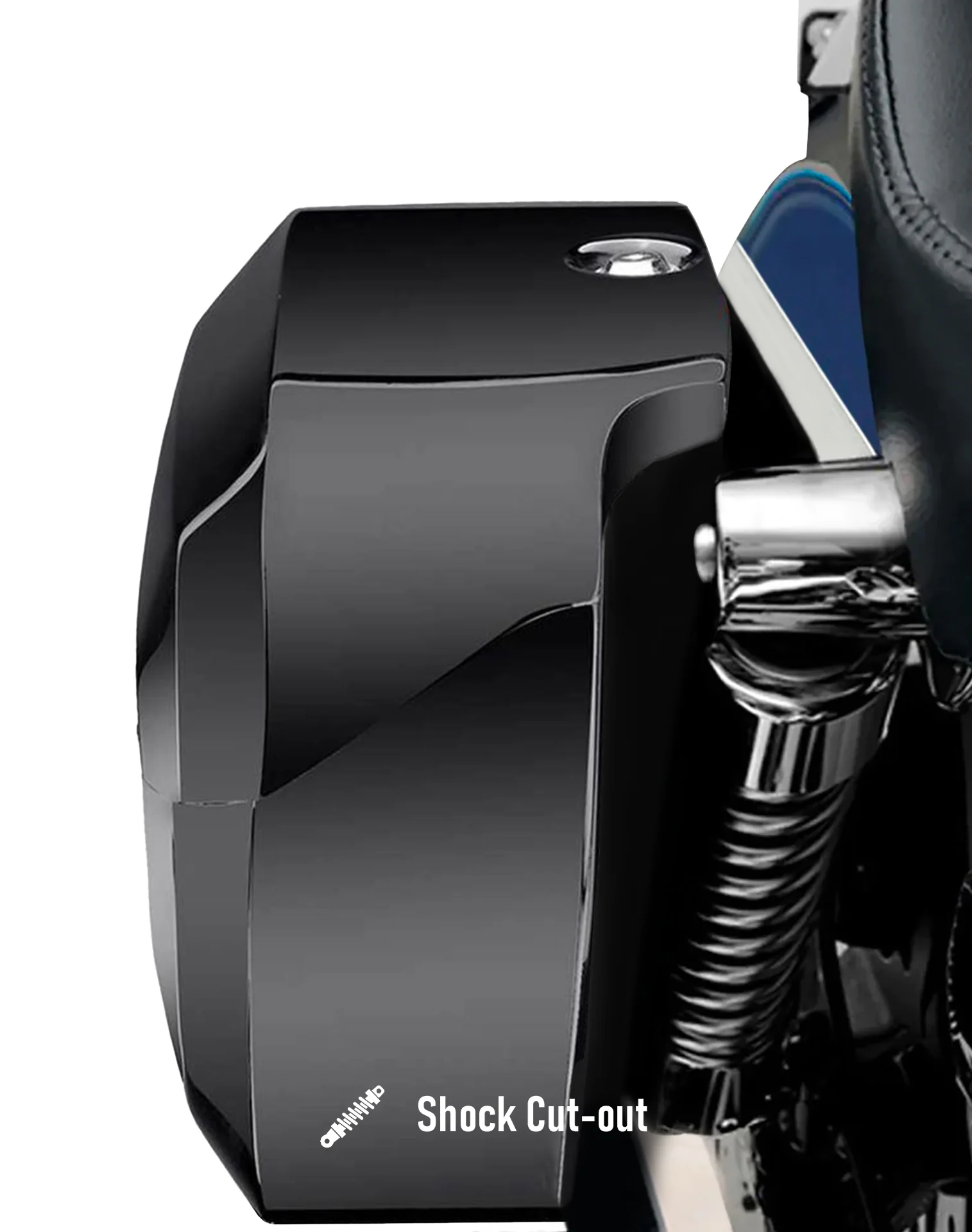 36L - Lamellar Raven Extra Large Shock Cut-out Painted Hard Saddlebags for Harley Dyna Low Rider S FXDLS - Image 7
