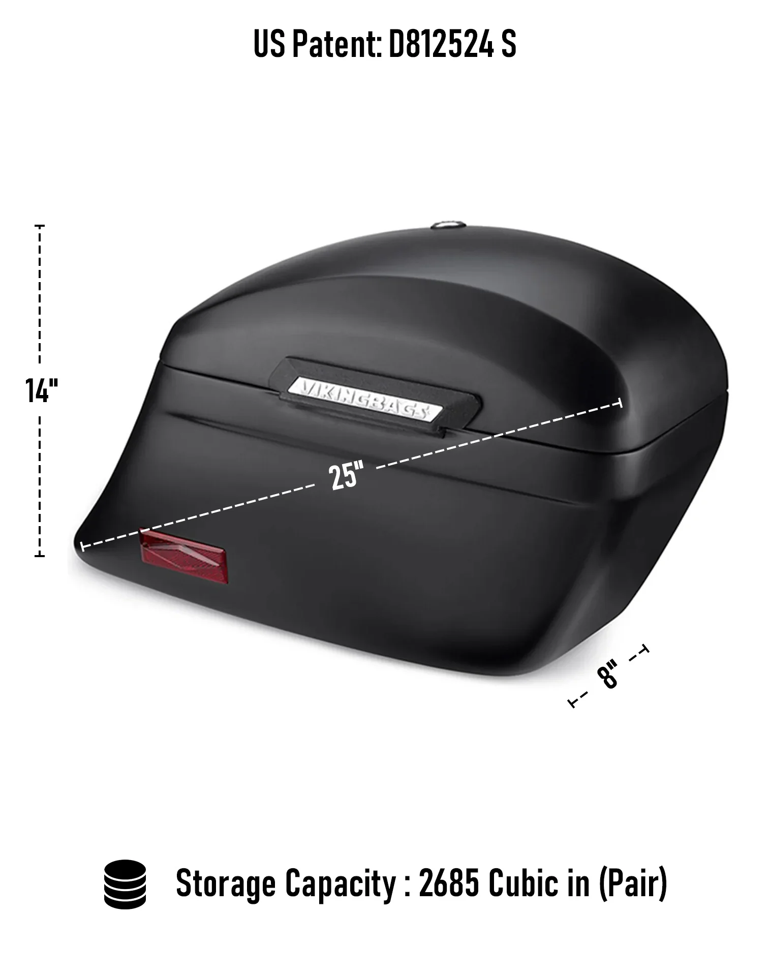 44L - Lamellar Stallion Extra Large Matte Motorcycle Hard Saddlebags for Harley Softail Deluxe FLSTN/I - Image 7
