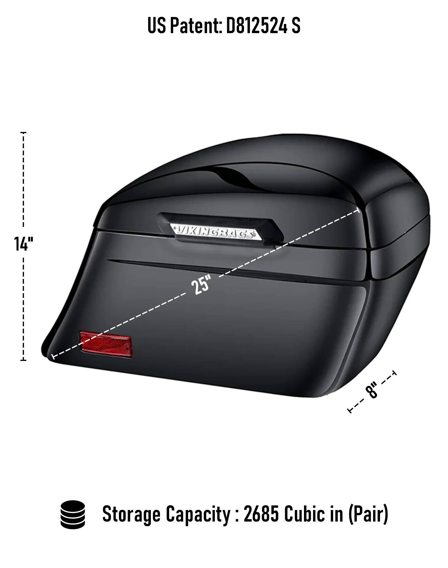 44L - Lamellar Stallion Extra Large Painted Motorcycle Hard Saddlebags for Harley Softail Low Rider S FXLRS - Image 3