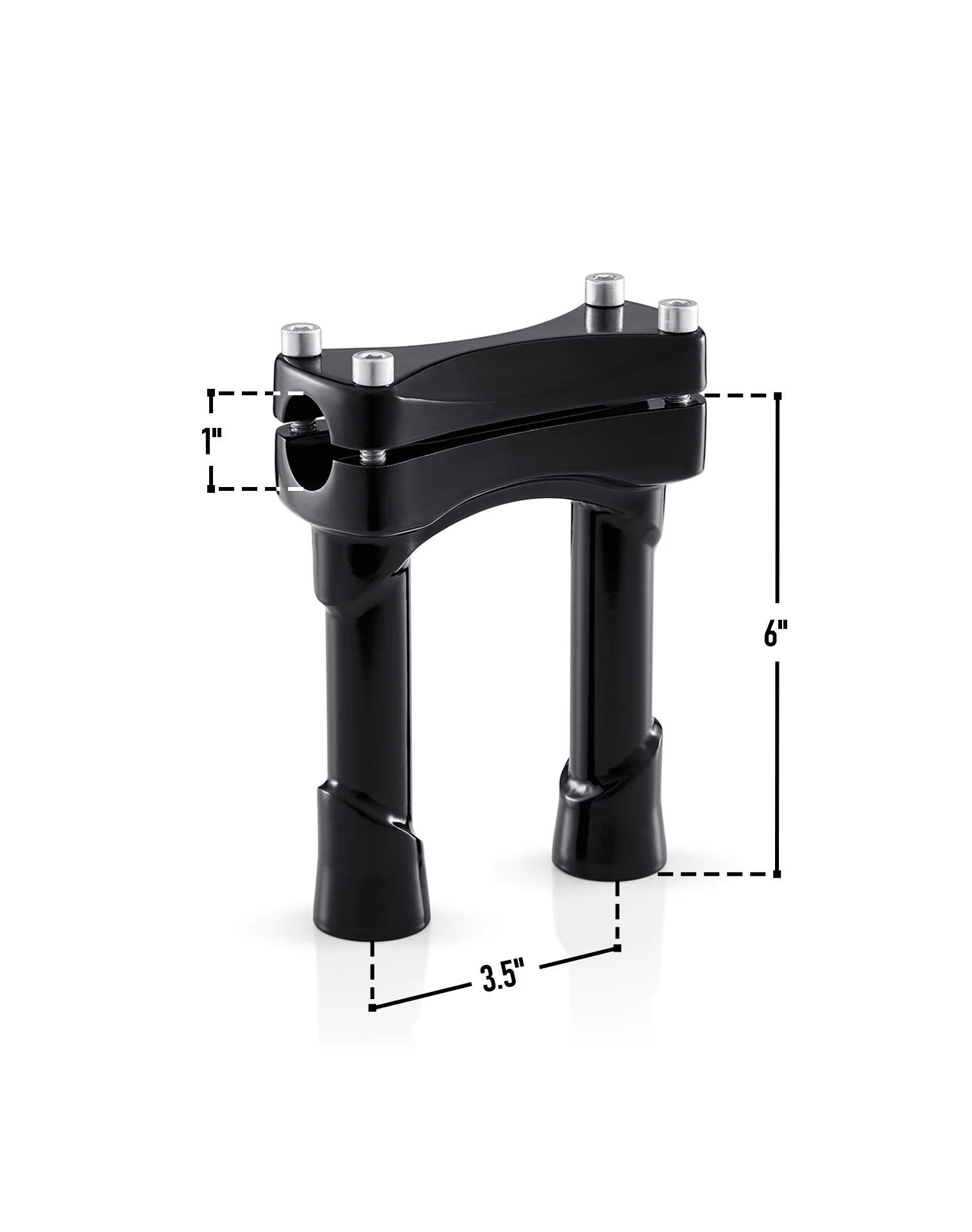 Viking Warlock 6" Handlebar Risers for Harley Dyna Super Glide Custom FXDC/I Gloss Black - Image 5